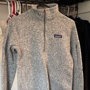 Patagonia Heather Gray Quarter-Zip Pullover